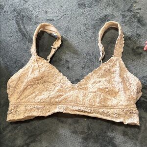 aerie Cream Floral Lace Bralette